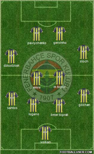 Fenerbahçe SK Formation 2010