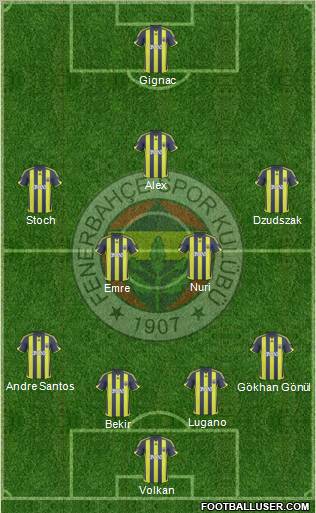 Fenerbahçe SK Formation 2010