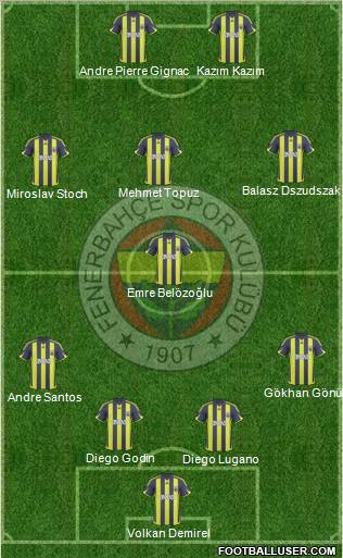 Fenerbahçe SK Formation 2010