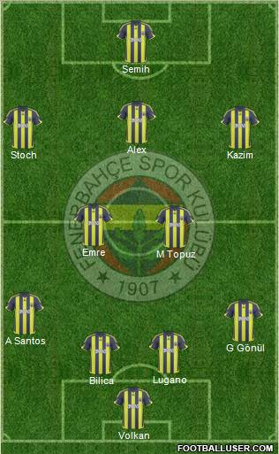 Fenerbahçe SK Formation 2010