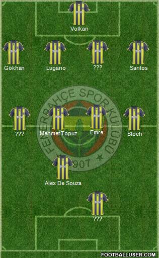 Fenerbahçe SK Formation 2010