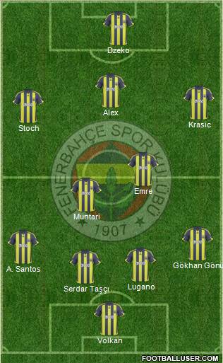 Fenerbahçe SK Formation 2010