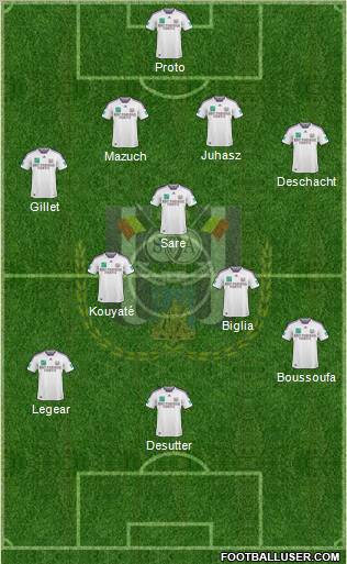 RSC Anderlecht 4-3-3 football formation