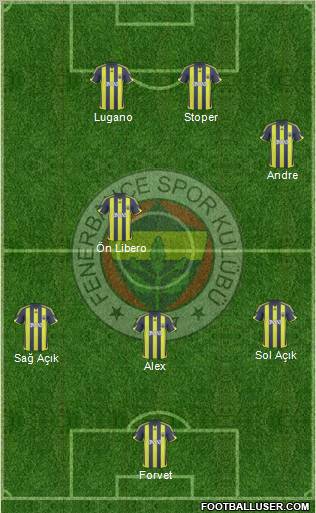 Fenerbahçe SK Formation 2010