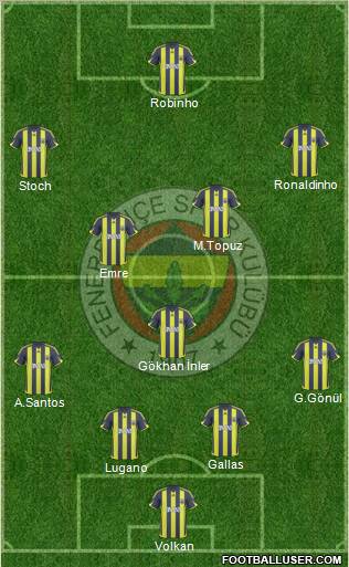Fenerbahçe SK Formation 2010
