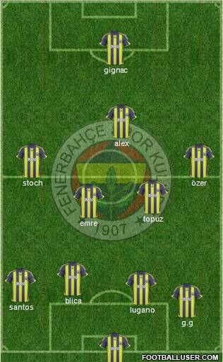 Fenerbahçe SK Formation 2010