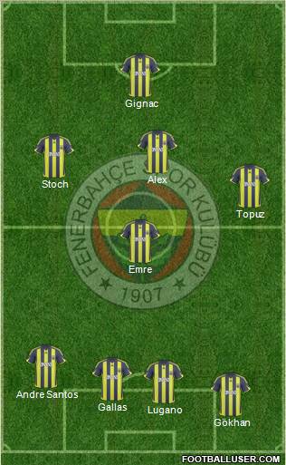 Fenerbahçe SK Formation 2010