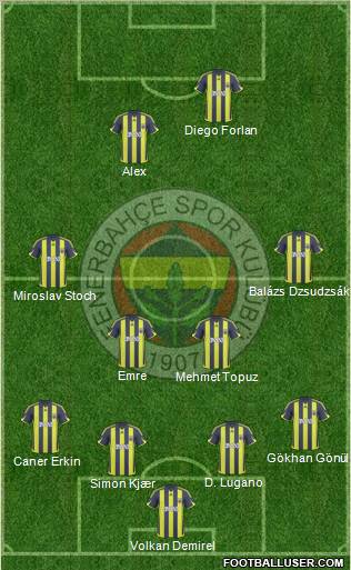 Fenerbahçe SK Formation 2010