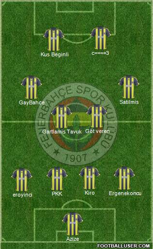 Fenerbahçe SK Formation 2010
