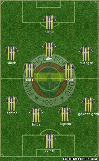 Fenerbahçe SK Formation 2010