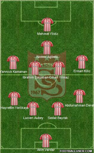 Sivasspor 4-4-1-1 football formation