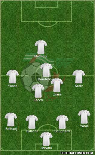 Algeria 4-5-1 football formation