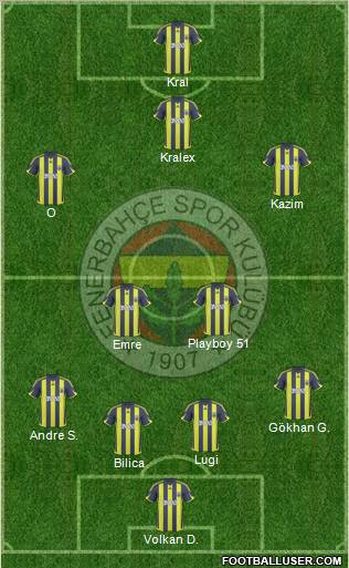 Fenerbahçe SK Formation 2010