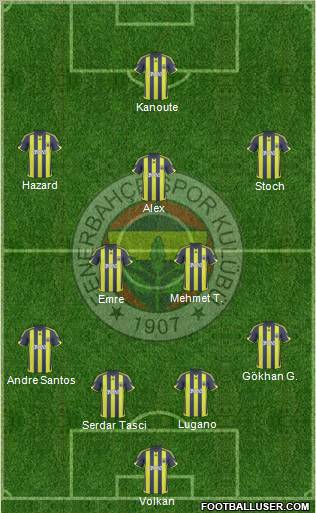 Fenerbahçe SK Formation 2010
