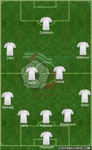 Algeria 4-5-1 football formation