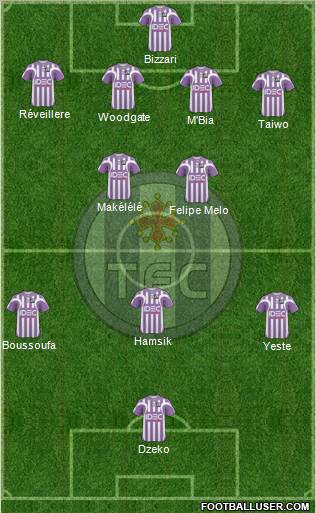 Toulouse Football Club 4-2-3-1 football formation