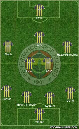 Fenerbahçe SK Formation 2010