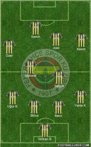 Fenerbahçe SK Formation 2010