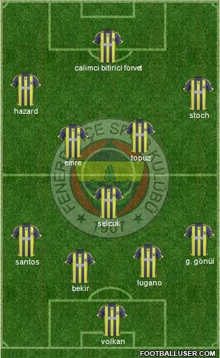 Fenerbahçe SK Formation 2010