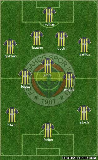Fenerbahçe SK Formation 2010