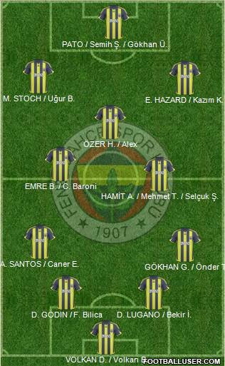 Fenerbahçe SK Formation 2010