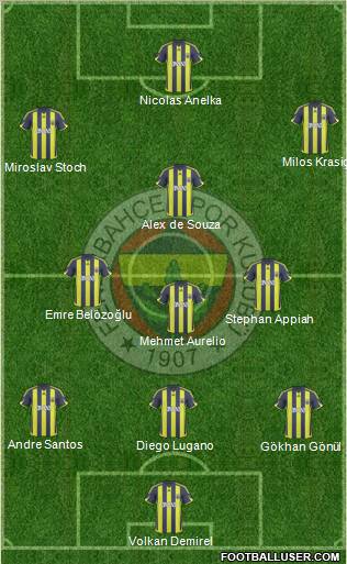 Fenerbahçe SK Formation 2010