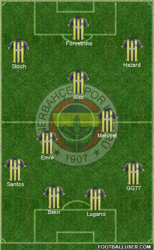Fenerbahçe SK Formation 2010