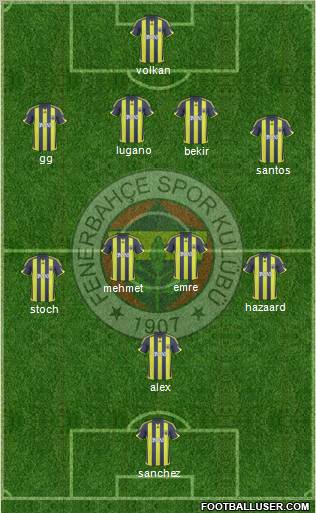Fenerbahçe SK Formation 2010