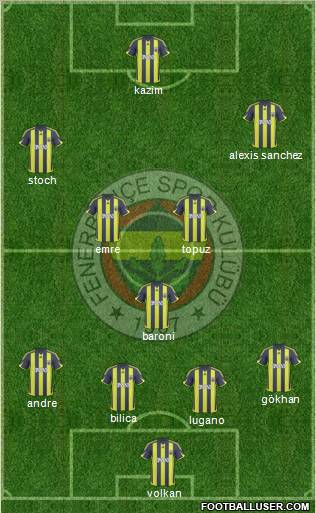 Fenerbahçe SK Formation 2010