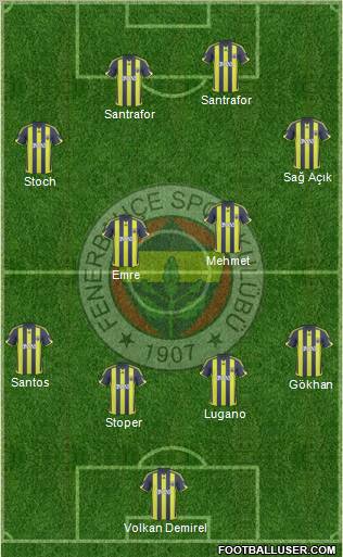 Fenerbahçe SK Formation 2010