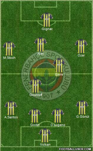 Fenerbahçe SK Formation 2010