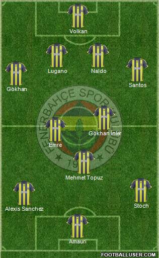 Fenerbahçe SK Formation 2010