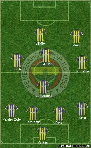 Fenerbahçe SK Formation 2010