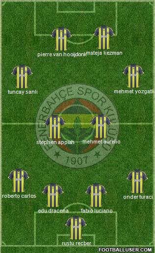 Fenerbahçe SK Formation 2010