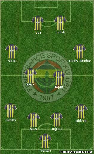 Fenerbahçe SK Formation 2010