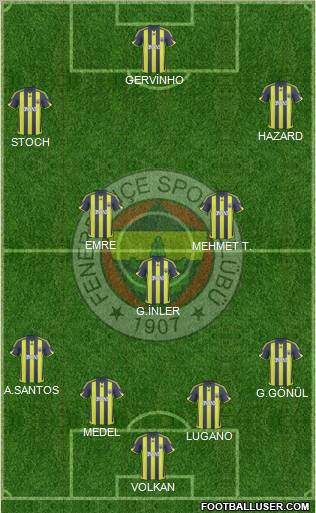Fenerbahçe SK Formation 2010