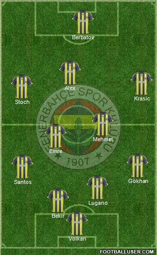 Fenerbahçe SK Formation 2010