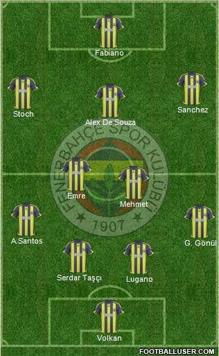 Fenerbahçe SK Formation 2010