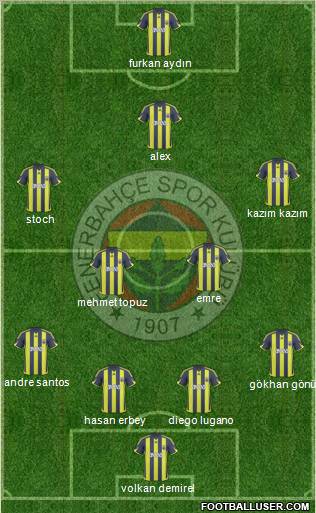 Fenerbahçe SK Formation 2010