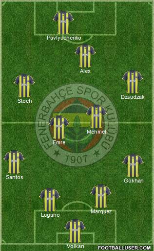 Fenerbahçe SK Formation 2010