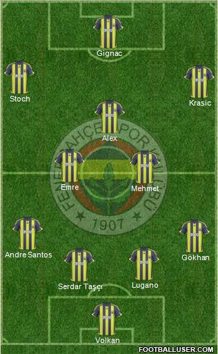 Fenerbahçe SK Formation 2010