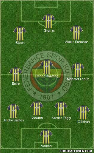 Fenerbahçe SK Formation 2010