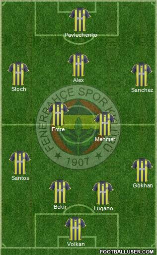 Fenerbahçe SK Formation 2010