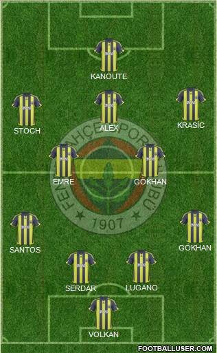 Fenerbahçe SK Formation 2010