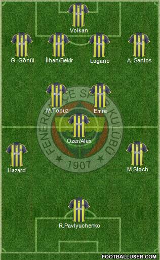 Fenerbahçe SK Formation 2010