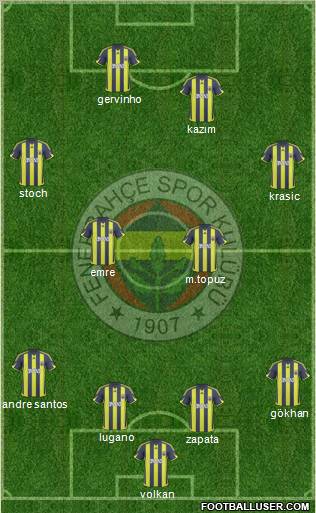 Fenerbahçe SK Formation 2010