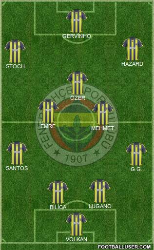Fenerbahçe SK Formation 2010
