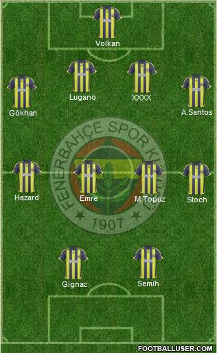 Fenerbahçe SK Formation 2010
