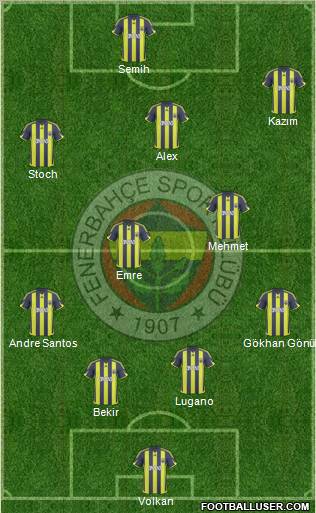 Fenerbahçe SK Formation 2010