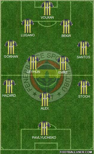 Fenerbahçe SK Formation 2010
